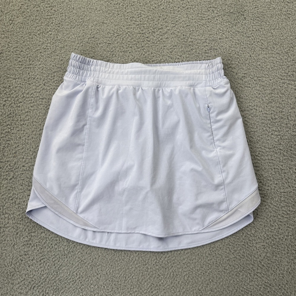 Lululemon Hotty Hot Skirt Skort High Rise Pastel Blue Athletic Women's 10 Tall
